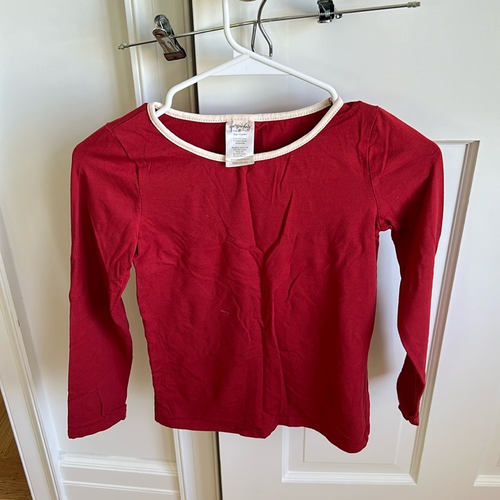 Persnickety holiday red aspen top - girls size 10